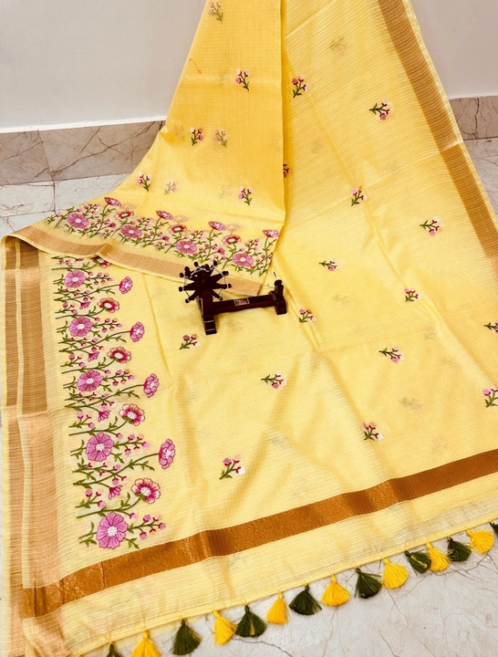 Lilan saree embroidery  uploaded by Harsh textile on 11/4/2023