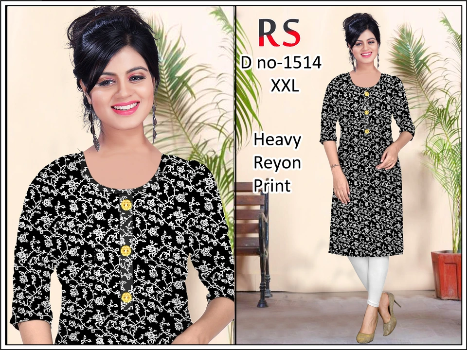 Printed kurti uploaded by business on 11/4/2023