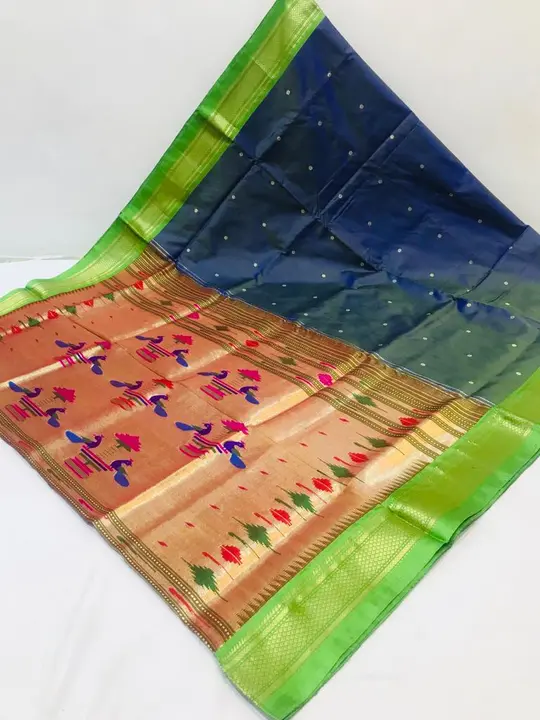 Pure silk original handloom paithani  uploaded by business on 11/4/2023