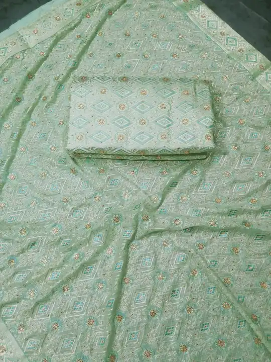 Banarasi lehenga Garara unstitched  uploaded by KRS silk fabric on 11/4/2023
