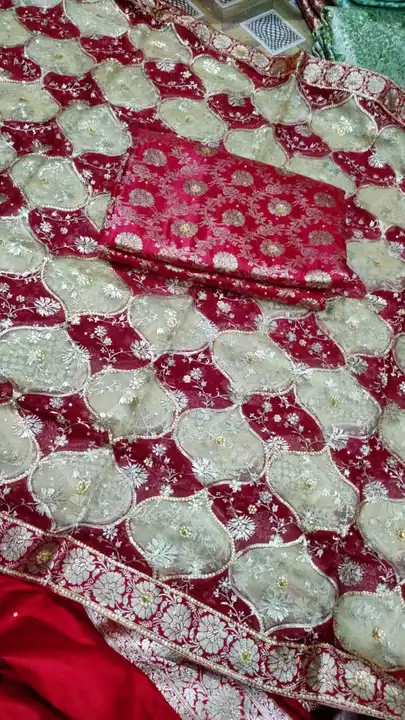 Banarasi lehenga Garara unstitched  uploaded by KRS silk fabric on 11/4/2023