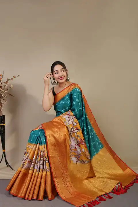 Pure kanchipuram digital printed saree uploaded by Miss Lifestyle on 11/5/2023