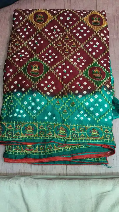Gaji Silk Bandhni Handwork Saree  uploaded by SHREE HARSIDDHI FASHION on 8/2/2023