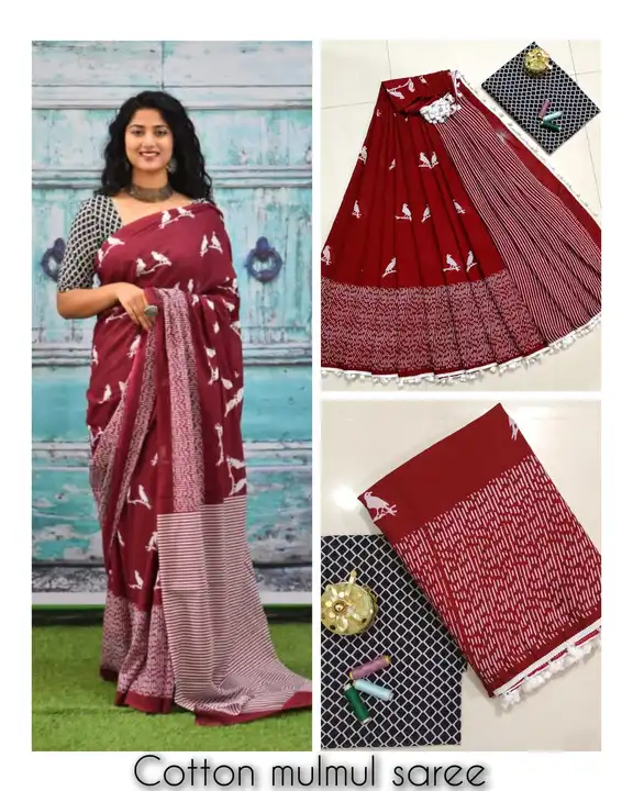 Cotton saree  uploaded by business on 11/6/2023