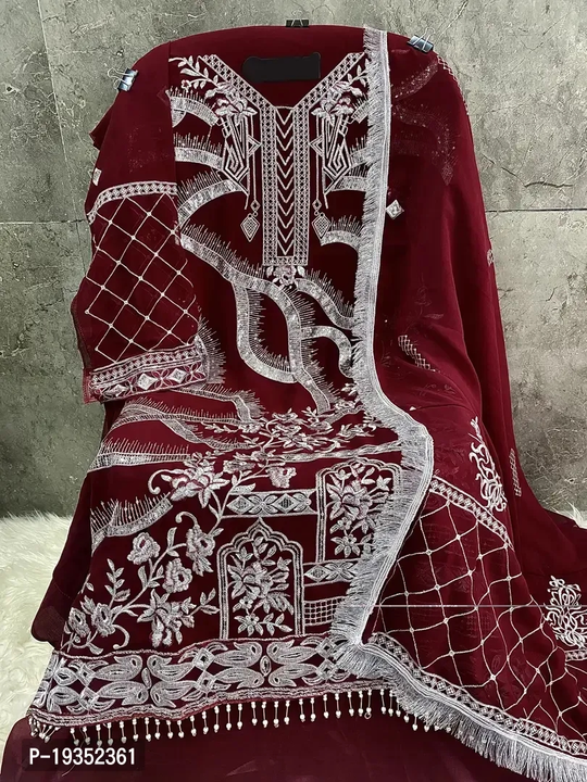 Maroon Pakistani Salwar Suit With Dupatta Work uploaded by R M online shop  on 11/6/2023
