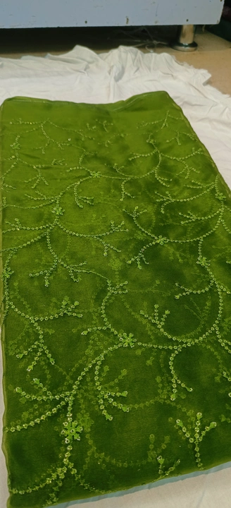 Organza fabric embroidery  uploaded by business on 11/7/2023
