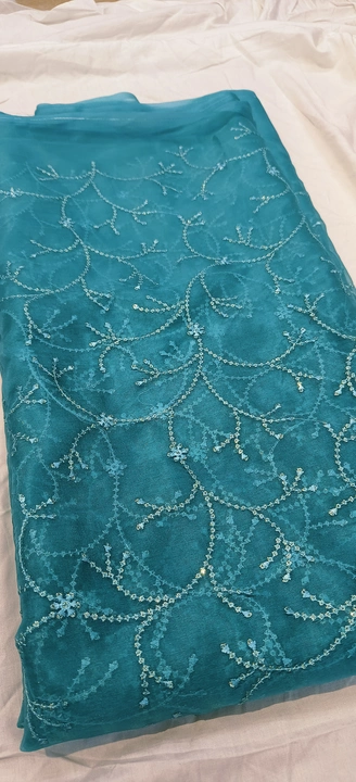 Organza fabric embroidery  uploaded by Astha enterprises  on 11/7/2023