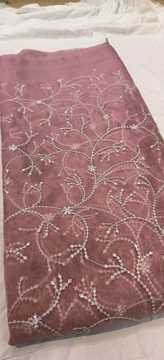 Organza fabric embroidery  uploaded by Astha enterprises  on 11/7/2023