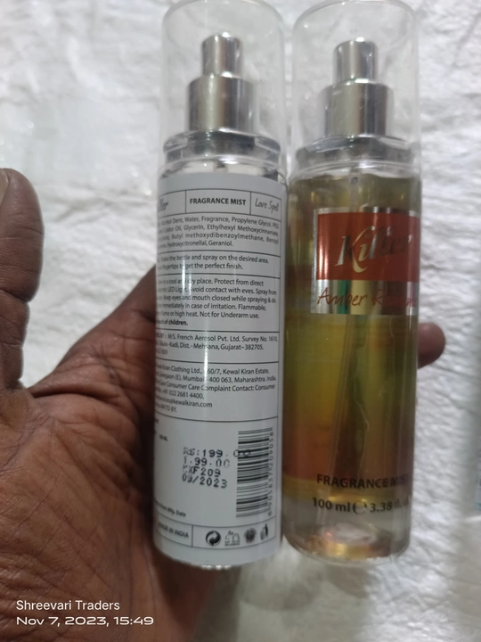Post image 199 Mrp, 4 Fragrance, 100 ml, Current Stock, Must, Fast Selling Item and new from Killer ... 120rs