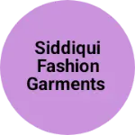 Business logo of Siddiqui fashion garments