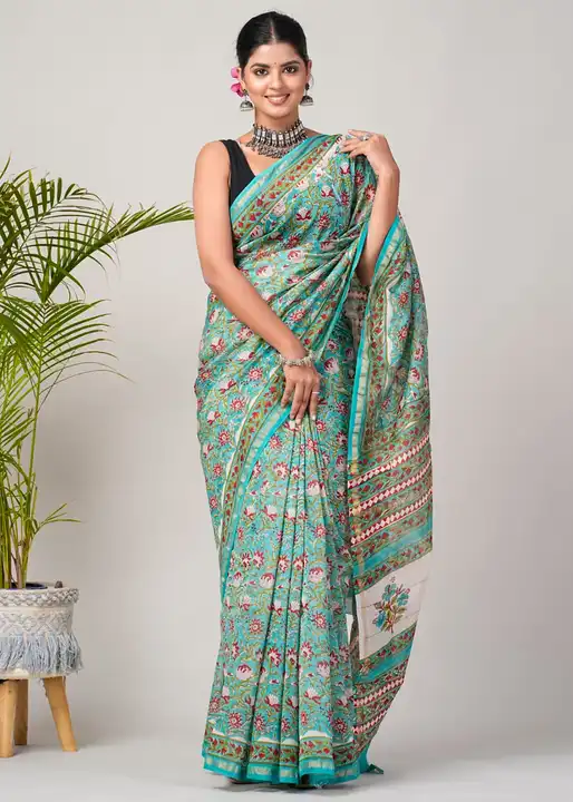 Chanderi silk sarees  uploaded by Bagru crafts on 11/8/2023