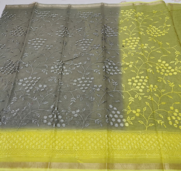 Pure kota doria embroidery saree uploaded by Saree on 11/8/2023