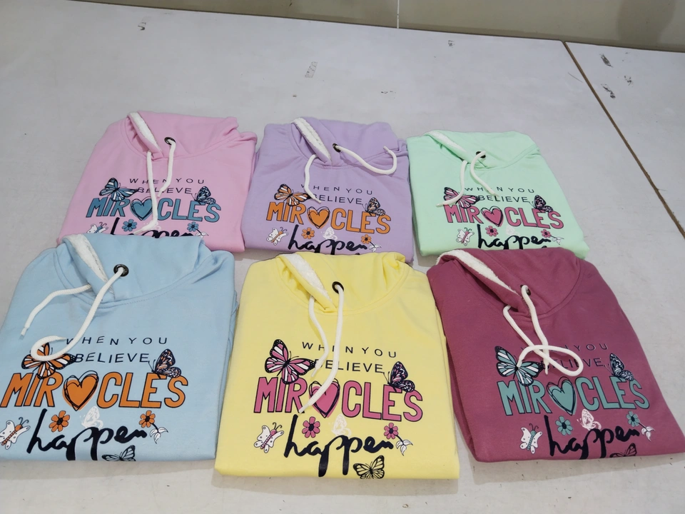 Girlsih hoodies  uploaded by Atul Knitwears on 11/8/2023