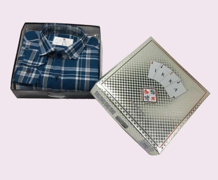 ♦️♣️1KKA♥️♠️ EXCLUSIVE COTTON MIX CHECKERED  DOUBLE POCKET BOX PACKING SHIRTS FOR MEN uploaded by business on 11/9/2023