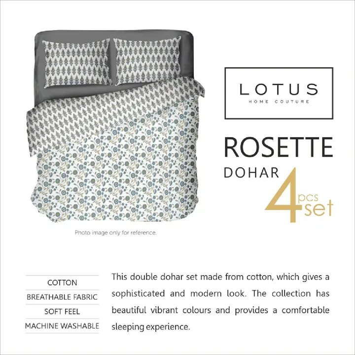 Lotus dohar bedsheet set pure cotton uploaded by business on 11/9/2023