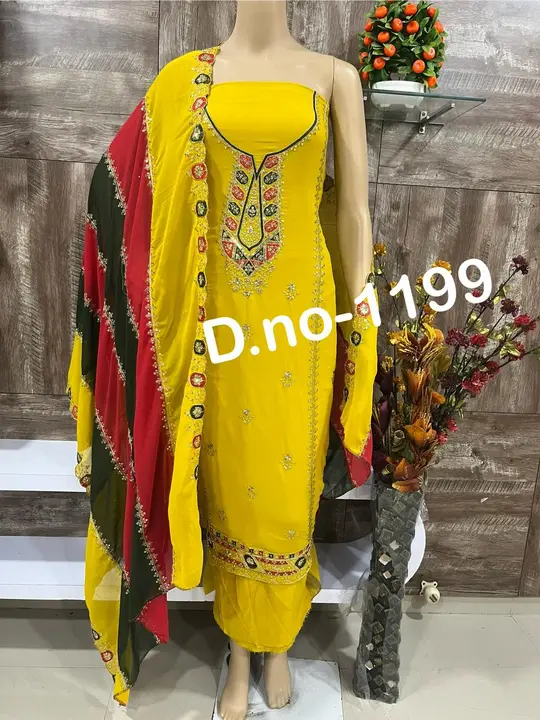 Karachi Georgette Suit and Dress Material  uploaded by Zuberiya Global on 11/10/2023