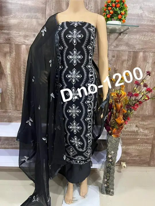 Black Georgette Stylish Suit uploaded by business on 11/10/2023