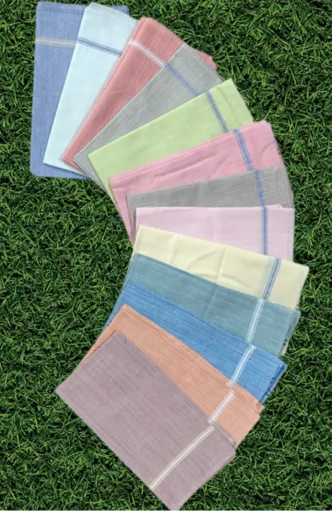 Fancy Khadi Solid Plain Handkerchief, Rumal, Hanky Pack Of 12 uploaded by business on 11/10/2023