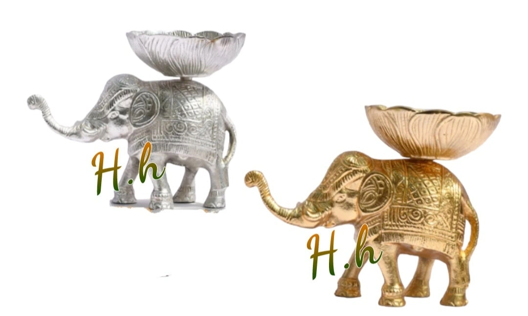 Decorative Beautiful Metal Plate With Elephant Bowl Combo Used For Gifting Available  in Very Reason uploaded by business on 11/11/2023