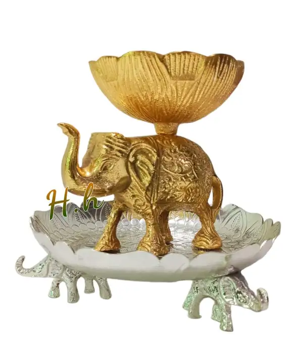 Decorative Beautiful Metal Plate With Elephant Bowl Combo Used For Gifting Available  in Very Reason uploaded by business on 11/11/2023