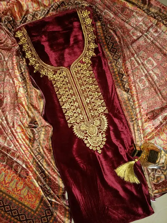 Designer Overall Velvet Suit For Winter Women  uploaded by Zuberiya Global on 11/11/2023