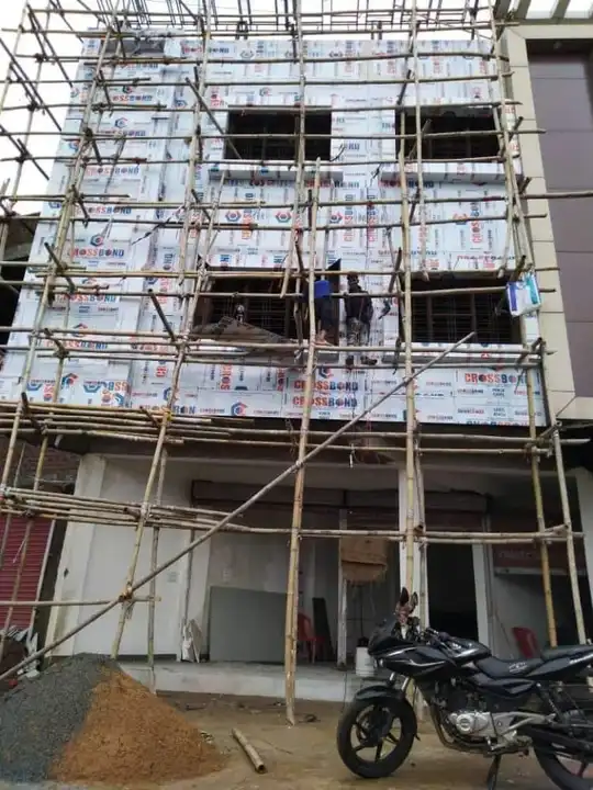 Friend elevation ACP seat work। Wall cladding ACP sheet। Exterior ACP sheet work। Interior design uploaded by Polycarbonate sheet work  on 11/13/2023