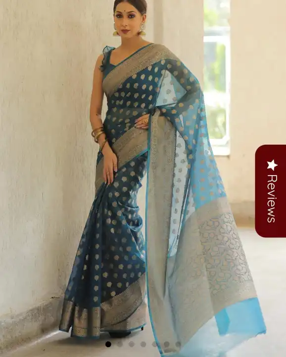 PURE ORGANZA BANARSI SAREE  uploaded by S.N.COLLECTIONS  on 11/13/2023
