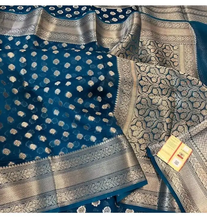 PURE ORGANZA BANARSI SAREE  uploaded by S.N.COLLECTIONS  on 11/13/2023