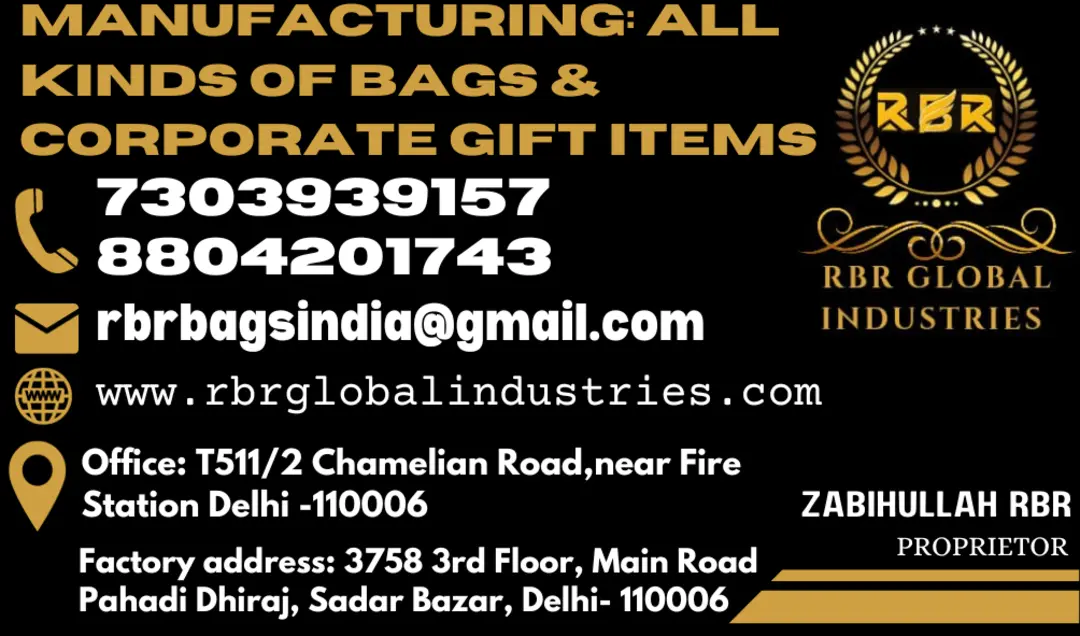 Visiting card store images of All kinds of Bags & Corporate Gifts +917303939157