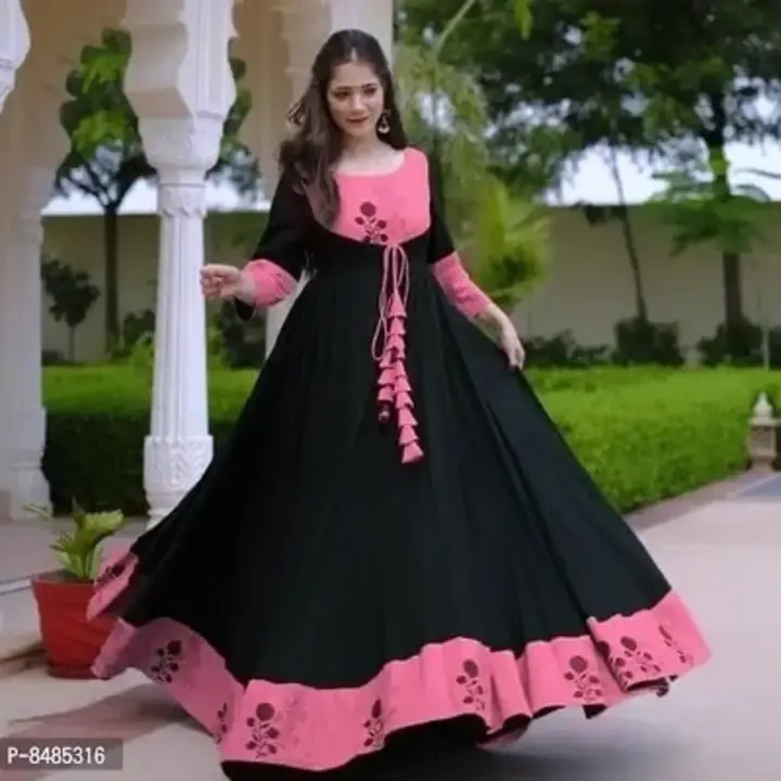 Elegant Rayon Black Gown For Women
 uploaded by Sree Ram Wholesale Store  on 11/14/2023