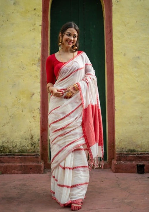 Handloom Cotton Puja Special Saree uploaded by business on 11/14/2023
