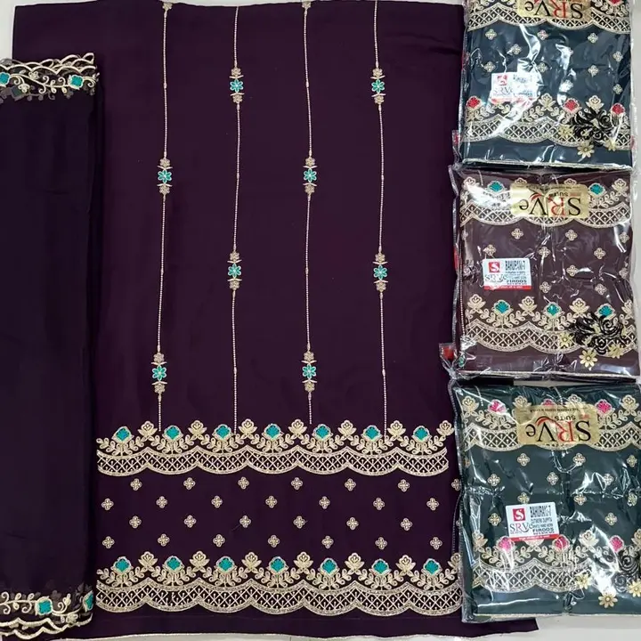 Heavy firdos handwork suit। Half pure chiffon heavy dupatta  uploaded by Chahat fashion hub  on 11/14/2023