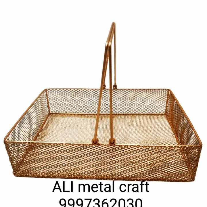 Post image Metal Basket gift hampers
addition to our product line. We continuously try to bring the best possible packaging from all over India. This Wire Mesh Gold Basket is apt as a unique return gift in weddings, gruh pravesham (house warming ceremony), Engagement or any auspicious occasion. #wrapnpackindia #utsavcards #giftingmadeeasy #hyderabadevents #weddingreturngifts #engagementreturngifts #housewarminggifts #metalbasket #hyderabadweddings #goldbasket #baskets
#alimetalcraft #decor #basket #Hamper