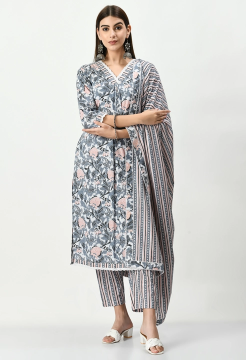 Cotton Printed kurta pant with dupatta  uploaded by Rupkaa Fashion on 11/15/2023