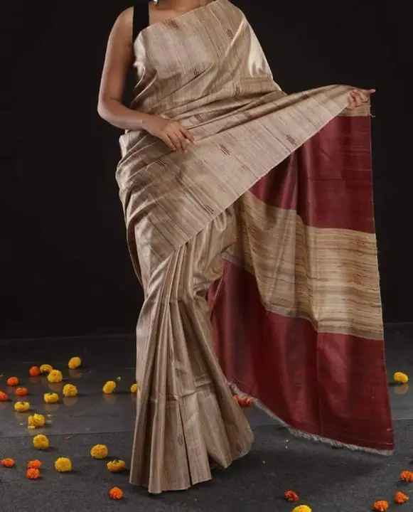 Tussar ghicha silk sarees  uploaded by business on 11/15/2023