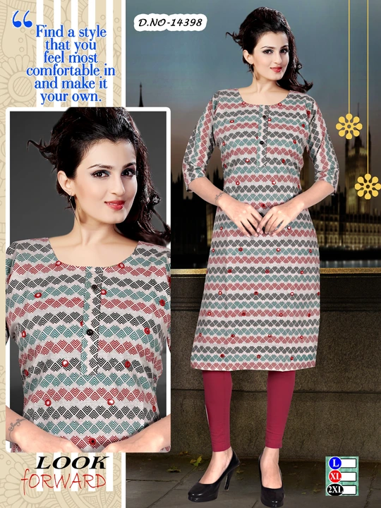 Cotton Slub Kurti with Sequence Work  uploaded by Prachi CREATION  on 11/16/2023