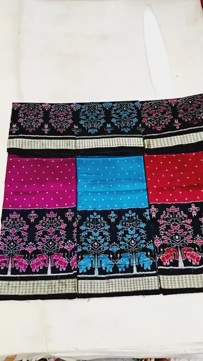 Sambalpuri pata saree with blouse pic  uploaded by Mahavir saree shop on 11/16/2023