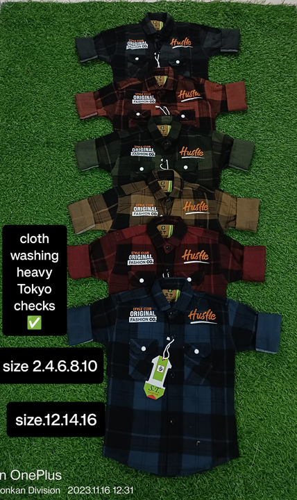 Size.2.4.6.8.10 cloth washing heavy Tokyo checks ✅ uploaded by business on 11/16/2023