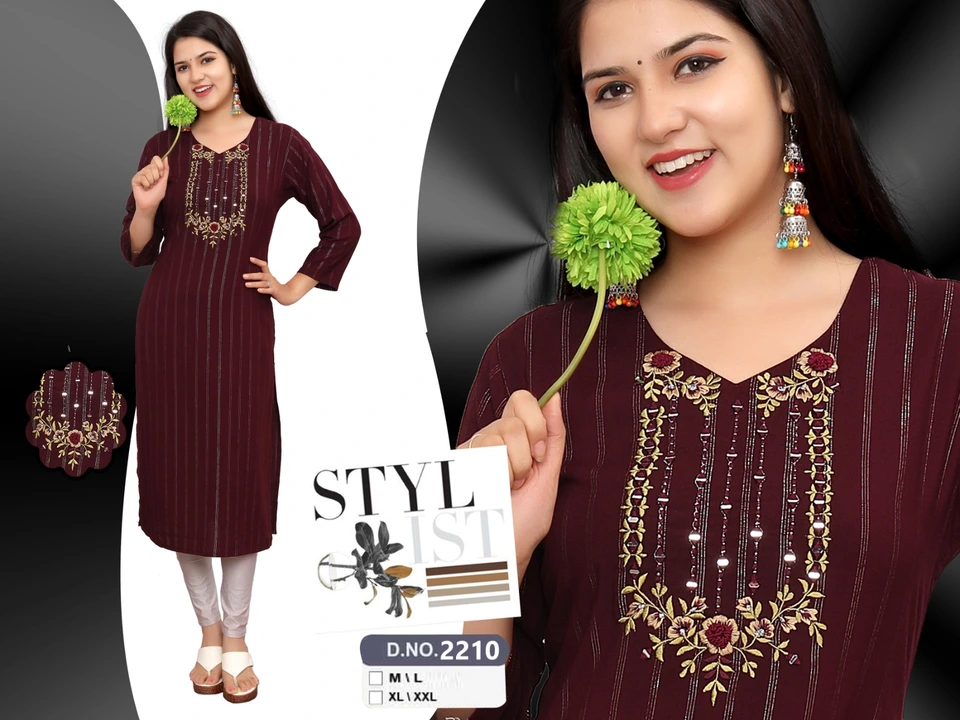 Embroidery work Kurtis  uploaded by H Kumar Manufacturer on 11/16/2023
