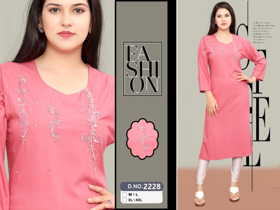 Embroidery work Kurtis  uploaded by business on 11/16/2023