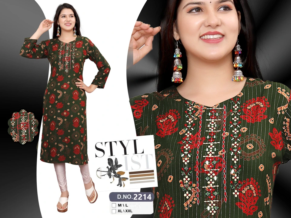 Embroidery work Kurtis  uploaded by H Kumar Manufacturer on 11/16/2023