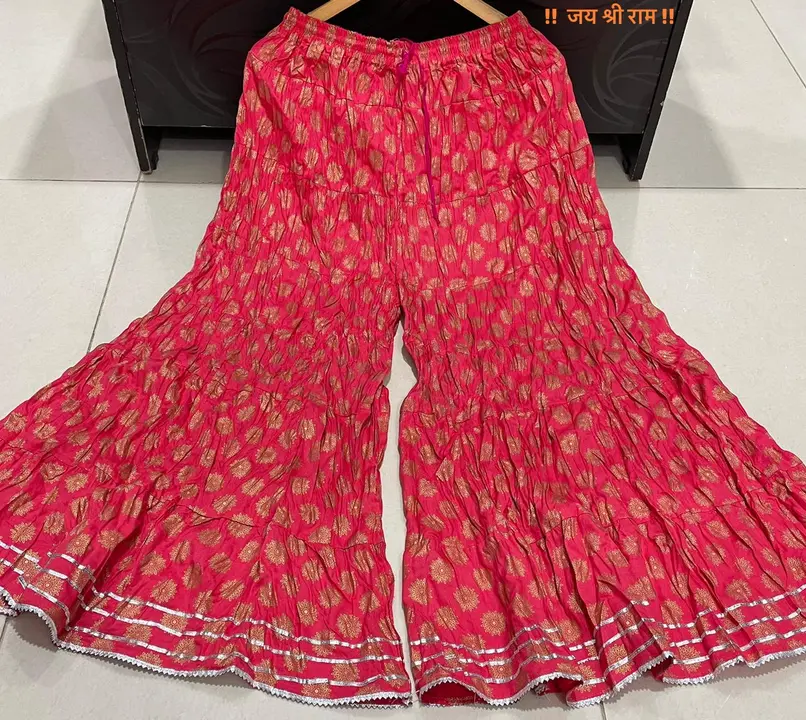 Beautiful Printed sharara
Premium quality
Free size up to xxxl
Length 39
Fabric pure cotton uploaded by business on 11/16/2023