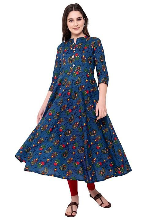 Women Printed Cambric Flared Kurta uploaded by business on 7/18/2020