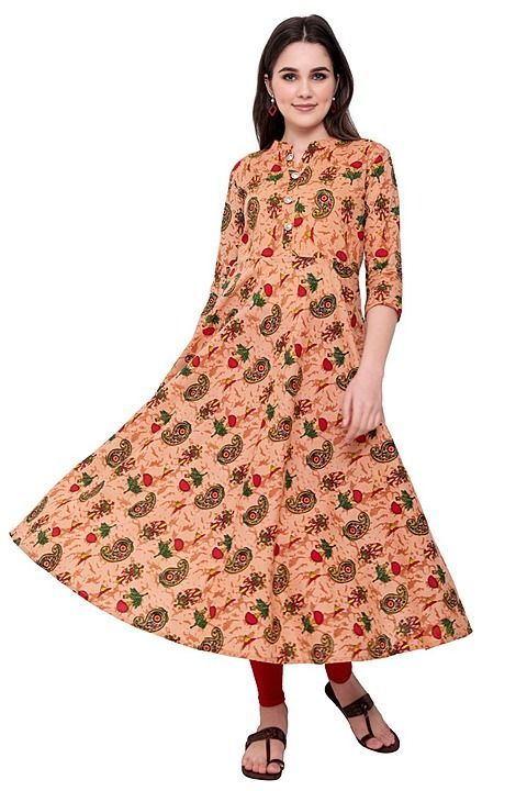 Women Printed Cambric Flared Kurta uploaded by Kriska Fashion on 7/18/2020