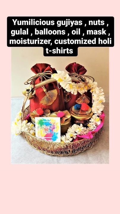 Holi hamper uploaded by hampers_gifts_happiness on 3/23/2021