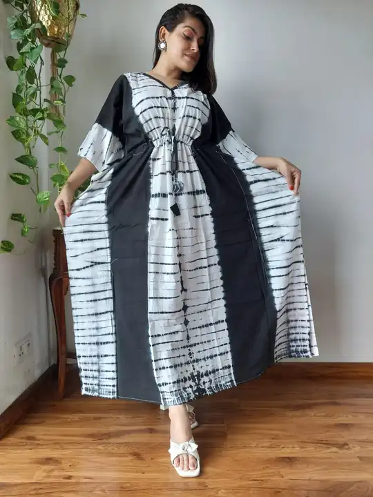 Hand block printed pure cotton long kaftan  uploaded by The print house  on 11/17/2023