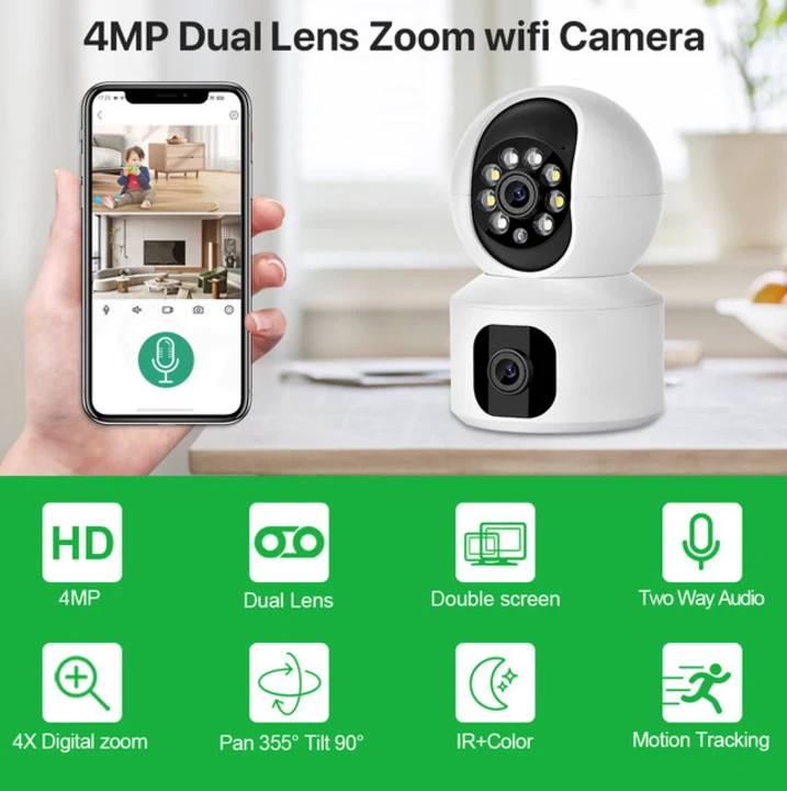 Dual Lence indoor Wi-Fi Camera  uploaded by Bushra Electronic on 11/17/2023