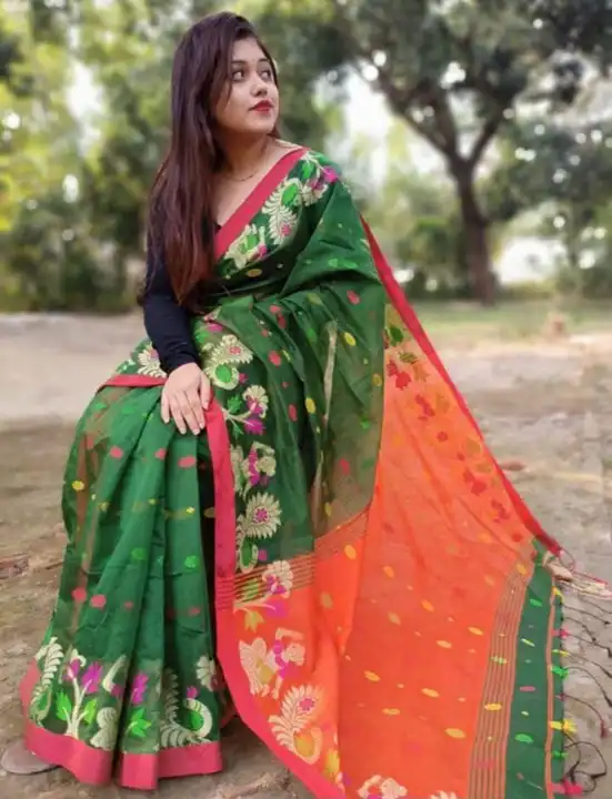 Handloom cotton silk saree  uploaded by Sujata saree cantre on 11/18/2023