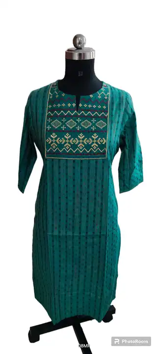 Beautiful Cotton Embroidered Kurti with Self Dobby Design  uploaded by Ethnic Fusion on 11/18/2023