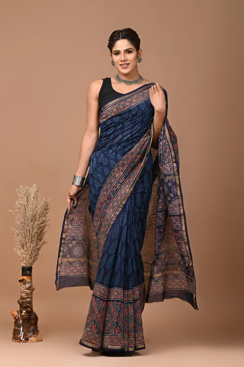 Chanderi silk sarees  uploaded by Bagru crafts on 11/18/2023